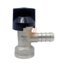 Valvola sfera f 1/2 squadra gas metano farfalla attacco portagomma