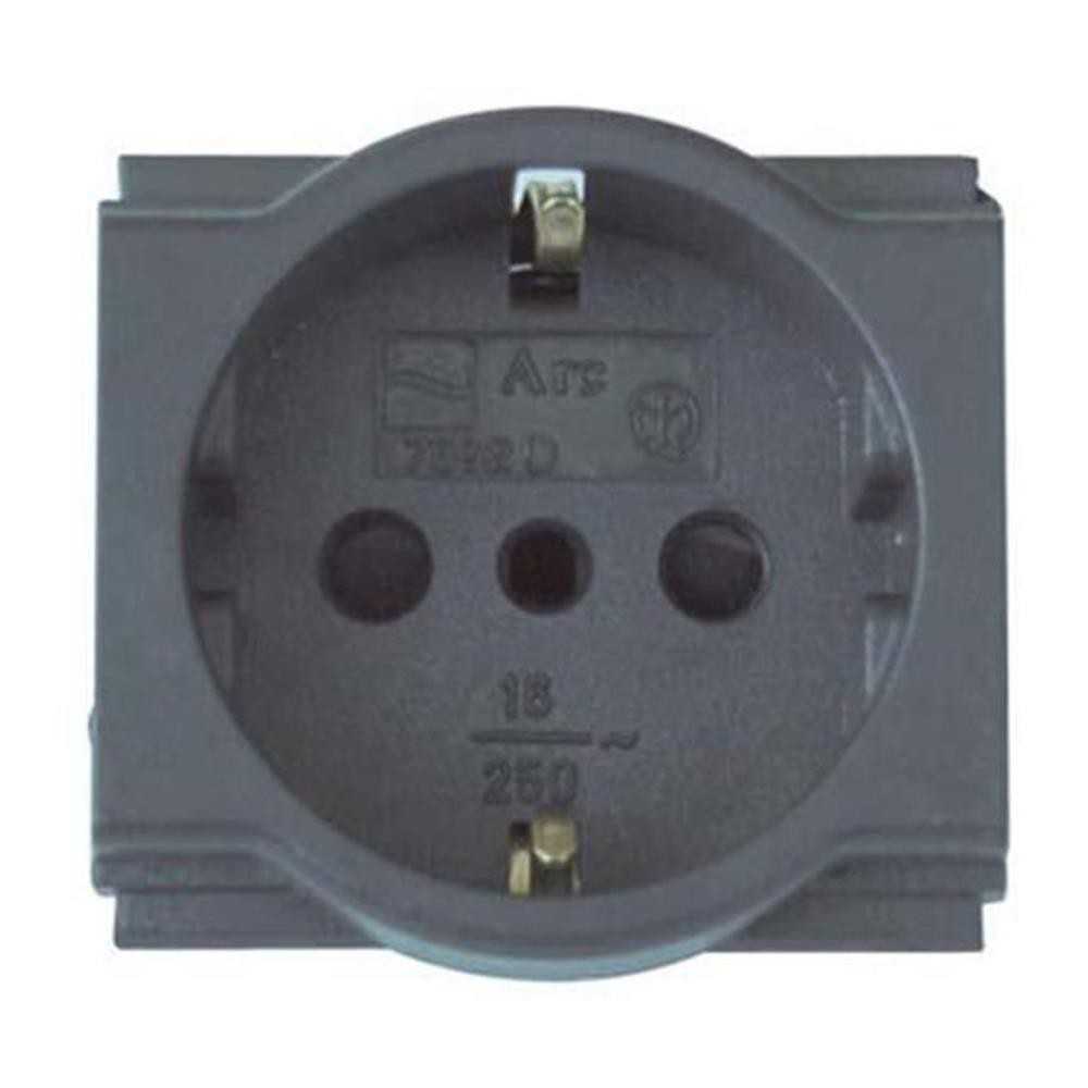 Presa 16A schuko nero - serie ARC Marlanvil