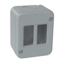 Contenitore a 2 moduli grigio per frutti serie Venus IP40 Marlanvil