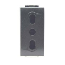 Presa 16A bipasso antracite - serie Onda Marlanvil