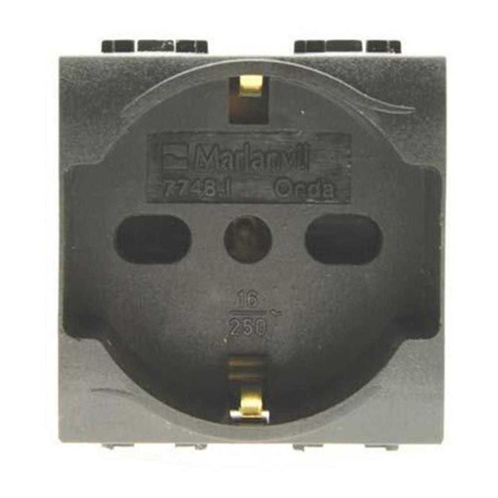 Presa 16A schuko unel antracite - serie Onda Marlanvil