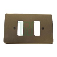 Placca 2 moduli alluminio...