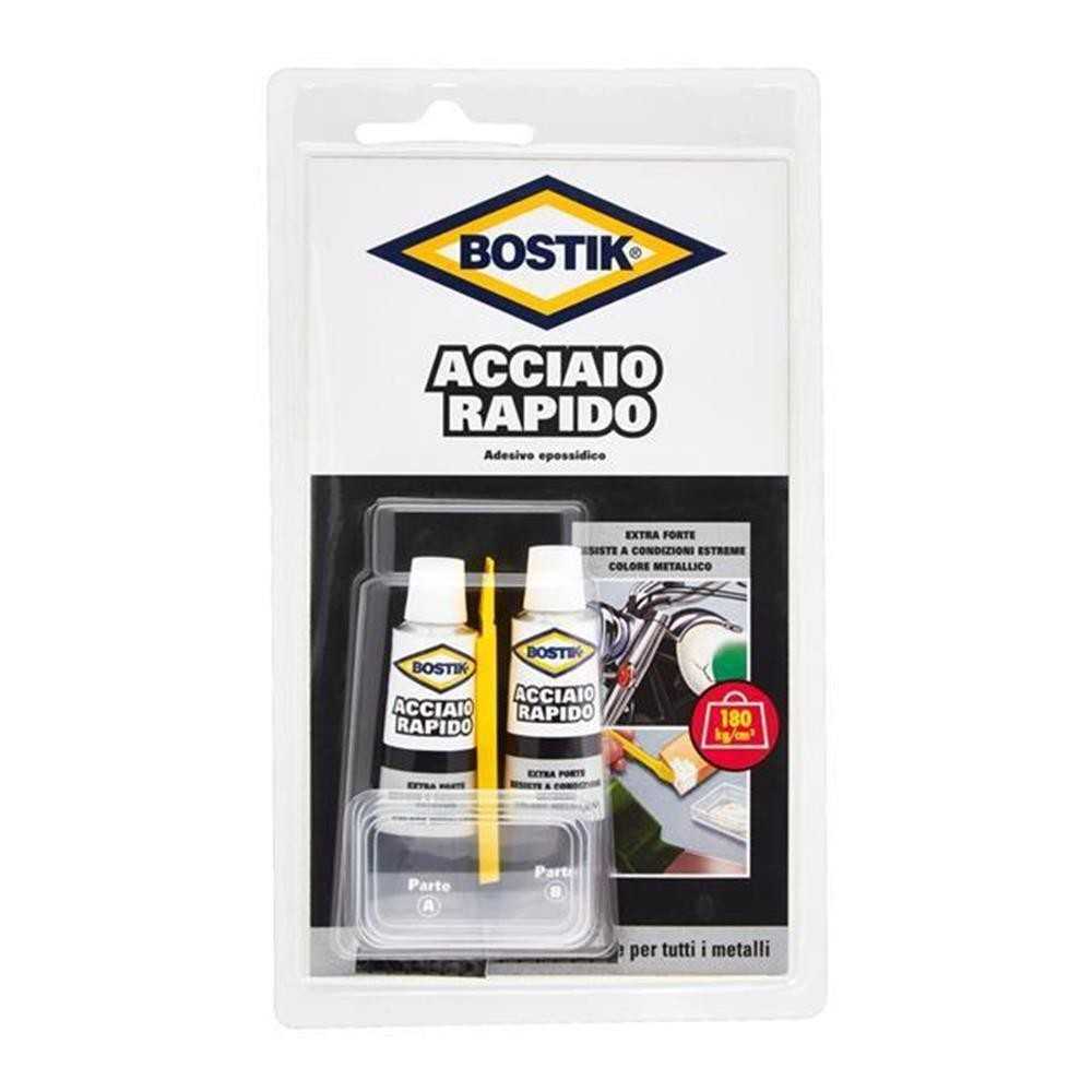Adesivo bicomponente acciaio tubetto rapido 30 ml - Bostik