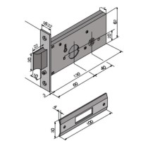 Serratura fascia 60 welka mandata cil. tondo