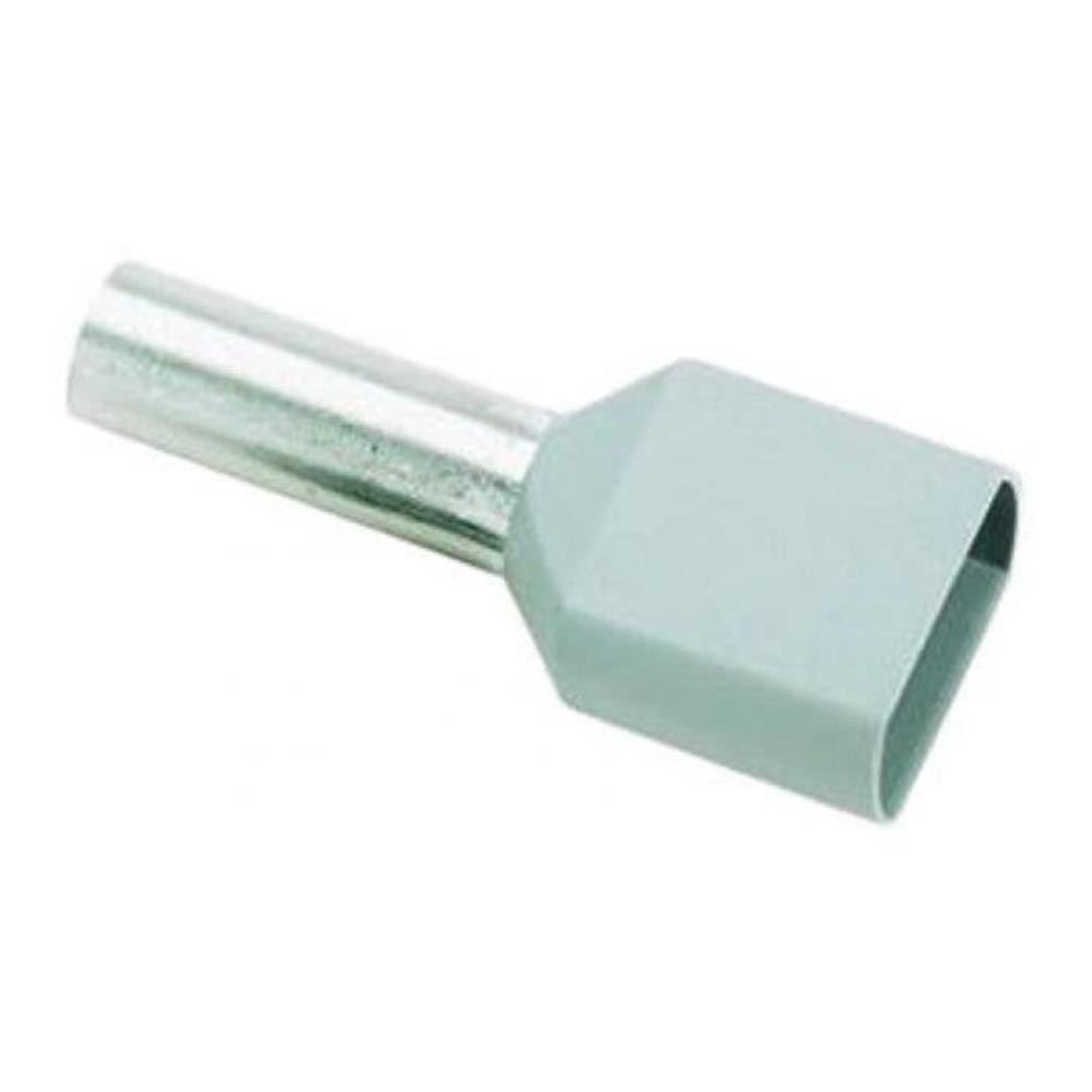 Capicorda terminale 0.75X8 doppio isolato grigio - cembre