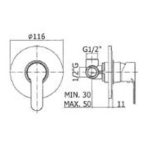 Blu - Miscelatore incasso doccia - Paffoni