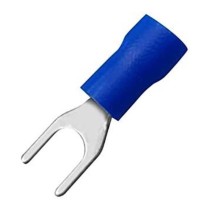 Capicorda forcella 0.25-1.25 mm isolato foro 4 blu - bm