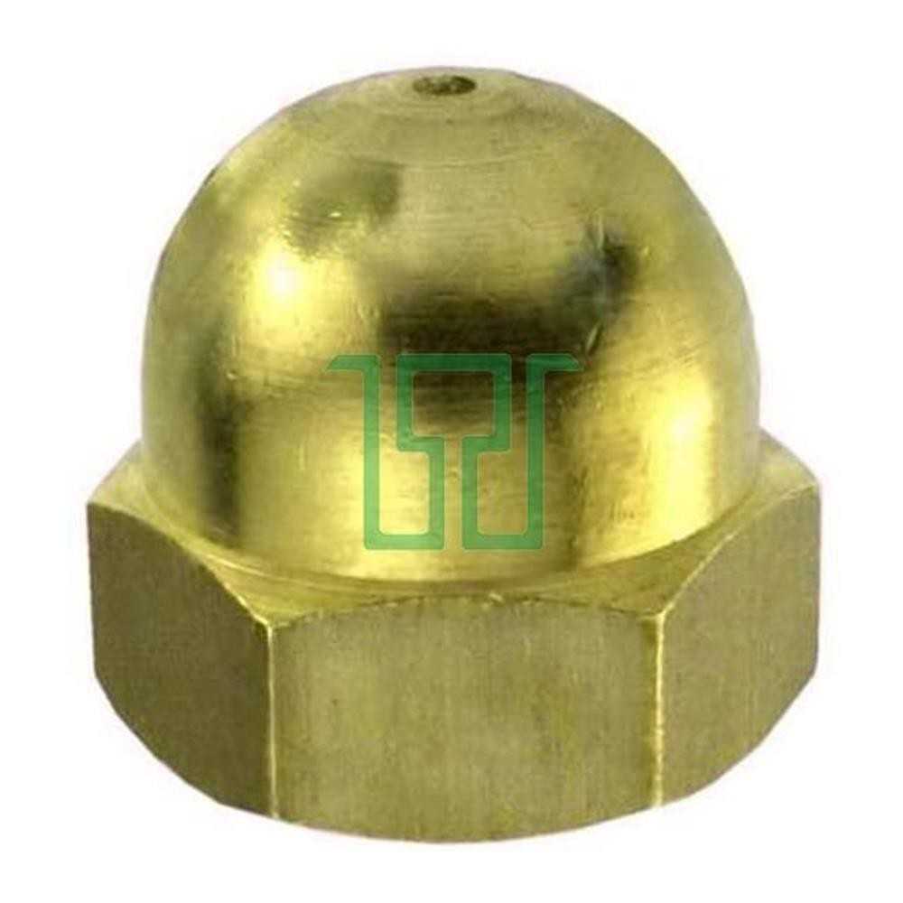 Dado M6 cieco con testa esagonale in ottone giallo - sfuso