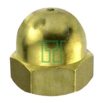 Dado M5 cieco con testa esagonale in ottone giallo - sfuso