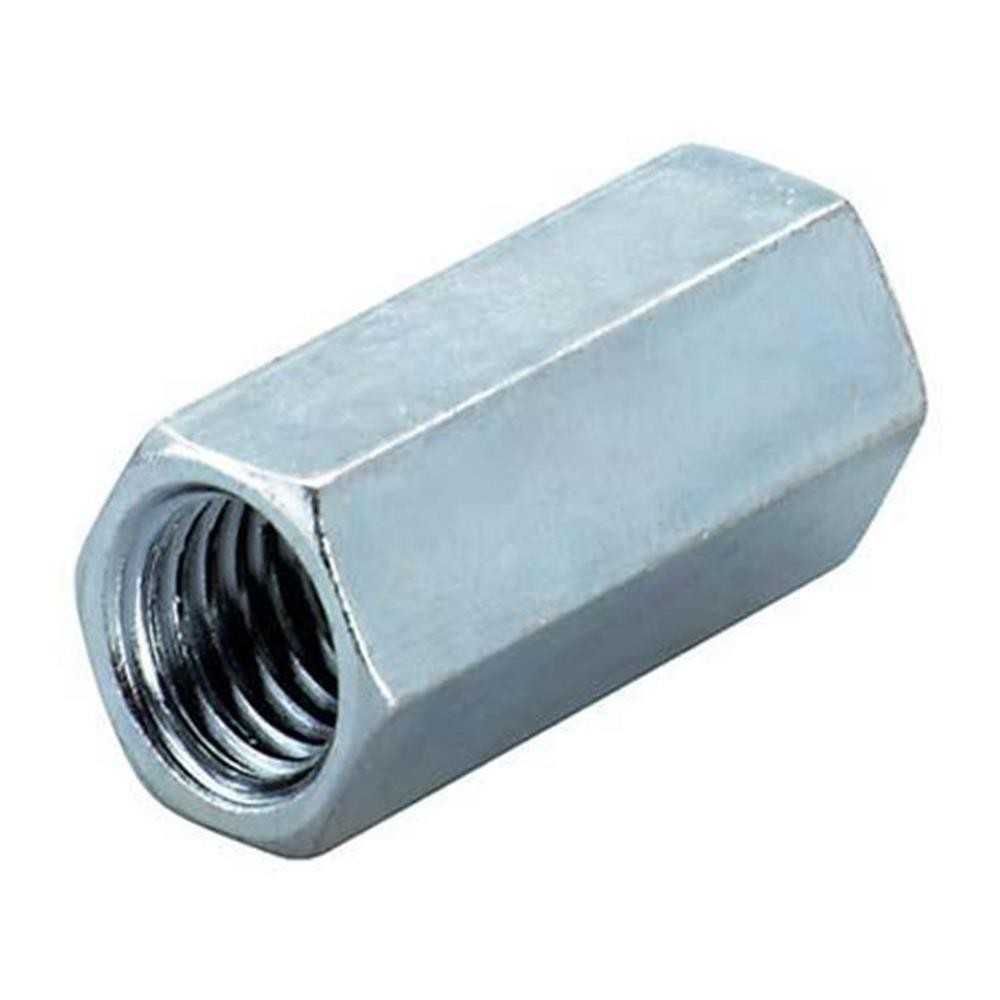Dado M12 di giunzione in acciaio zincato 19x40