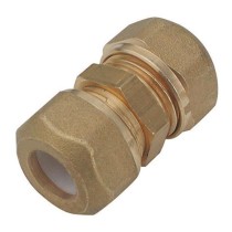 Raccordo dritto per tubo rame 18 - ogiva teflon