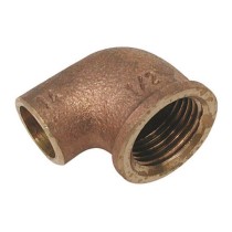 Raccordo gomito per tubo rame 18x3/4 femmina bronzo saldare