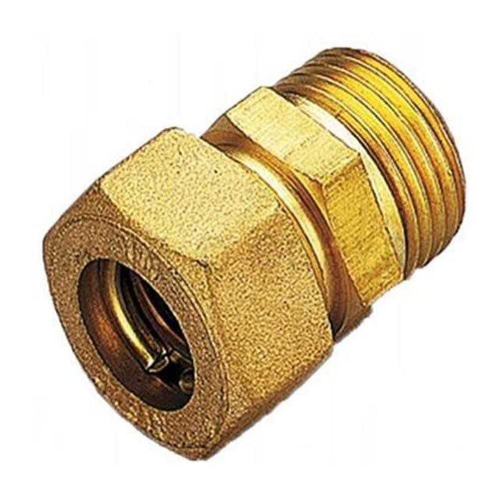 Raccordo dritto per tubo rame 10x1/2 maschio o-ring