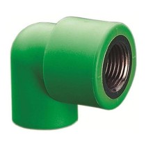 Raccordo a gomito in polipropilene F1/2 x F25 PPR