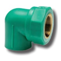 Raccordo a gomito in polipropilene F1/2 x F20 PPR