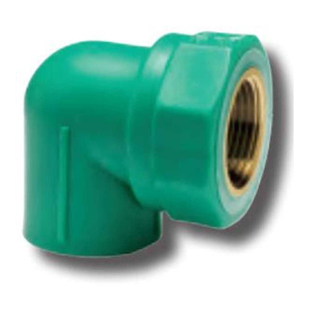 Raccordo a gomito in polipropilene F1/2 x F20 PPR