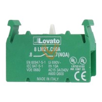 Contatto ausiliario NO serie 8LM 22mm verde - Lovato