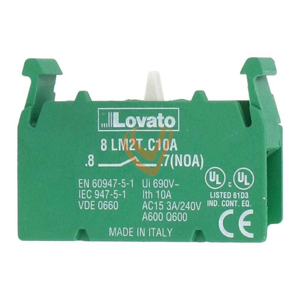 Contatto ausiliario NO serie 8LM 22mm verde - Lovato
