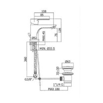 Blu - Miscelatore lavabo - Paffoni