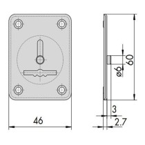 Copritoppa in ottone per serratura a doppia mappa - Cisa
