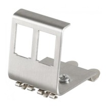 Adattatore moduli keystone 2 posti RJ45 per guida din