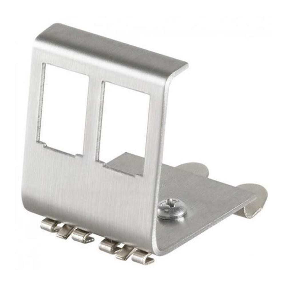 Adattatore moduli keystone 2 posti RJ45 per guida din