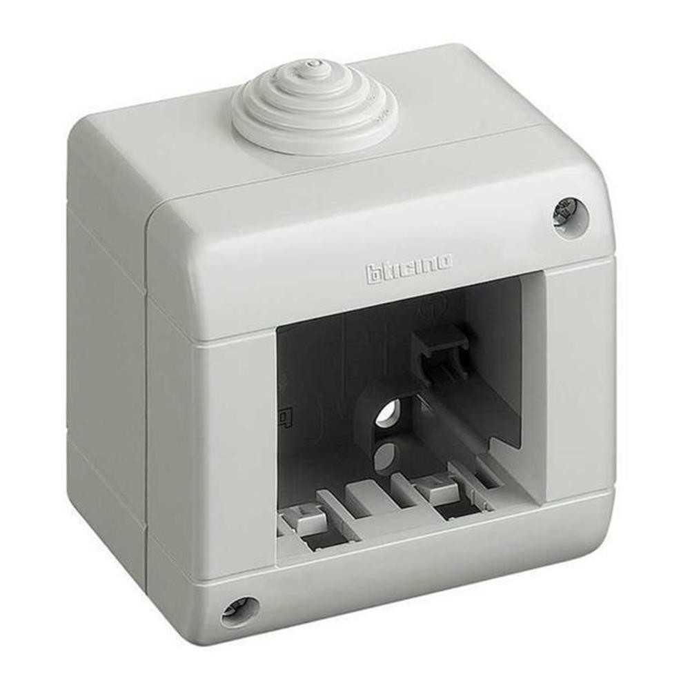 Contenitore a 2 moduli grigio per frutti serie Matix IP40 BTicino