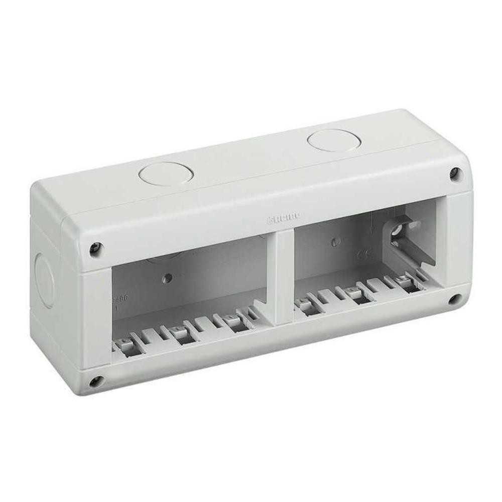 Contenitore a 6 moduli grigio per frutti serie Matix IP40 BTicino