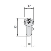 Cilindro Cisa - europeo 90.0mm (40+50) antitrapano nichelato