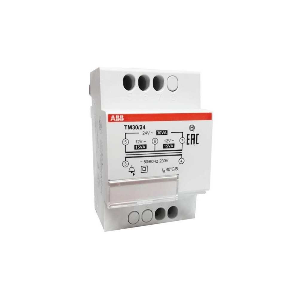 Trasformatore da quadro din 3M 12-24V 30VA - Abb