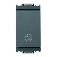 Pulsante 1P 10A grigio -...