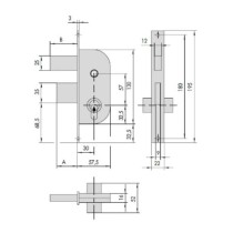 Serratura impennata 30 cancello - Cisa