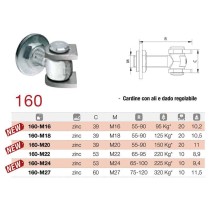 Cardine passante a saldare con dado lungo 18 mm - Comunello