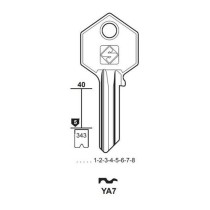 Chiave cilindro per la duplicazione yale ya7