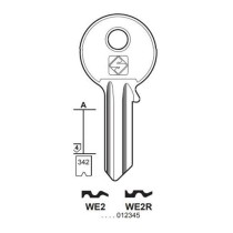 Chiave cilindro per la duplicazione welka we2