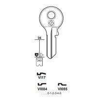 Chiave cilindro per la duplicazione viro vi085