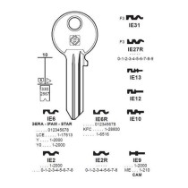 Chiave cilindro per la duplicazione iseo f3 ie31