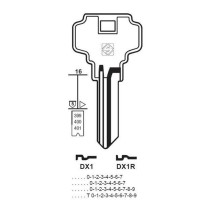 Chiave cilindro per la duplicazione dexter dx1
