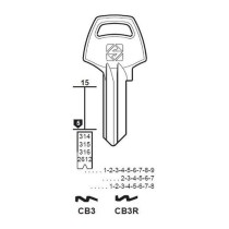 Chiave cilindro per la duplicazione corbin cb3