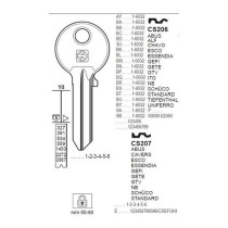 Chiave cilindro per la duplicazione cisa cs206