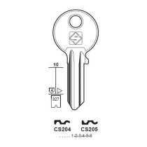 Chiave cilindro per la duplicazione cisa cs204