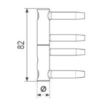 Cerniera legno 16 3D registrabile finitura zinco tropical - Agb