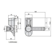 Maniglia per maniglione antipanico nero Prestige - Cisa