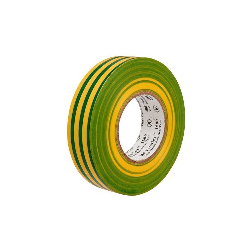 Nastro isolante 19x25x0.15 Temflex 165 giallo-verde - 3M