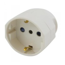 Presa volante 16A schuko bianca P30 - SCAME