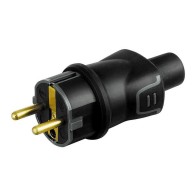 Spina 16A schuko in caucciu...