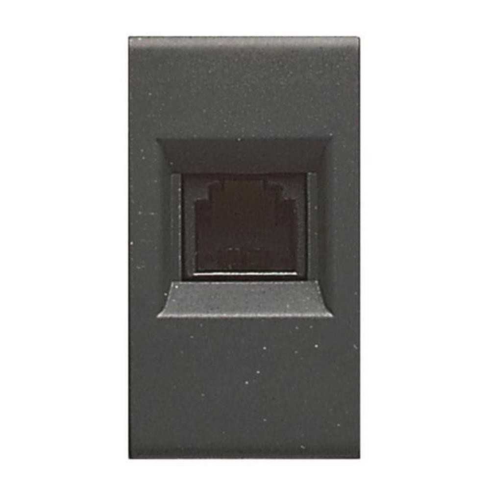 Presa telefonica RJ11 nero - serie Ave S45 Noir