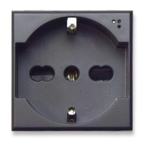 Presa schuko unel 2P+T 16A grigio tekla - serie Ave Tekla