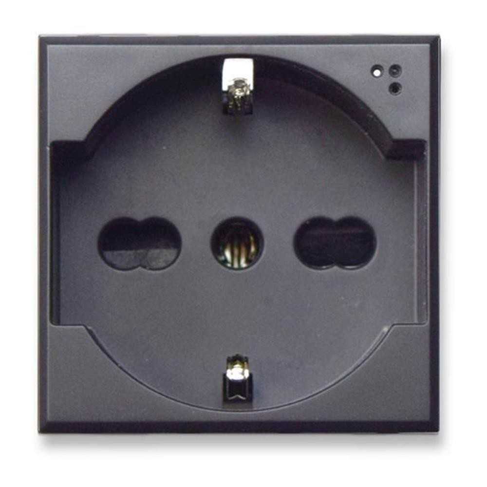 Presa schuko unel 2P+T 16A grigio tekla - serie Ave Tekla