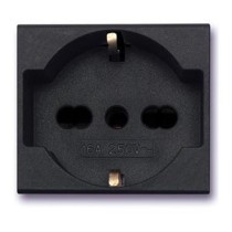 Presa 16A schuko unel nero - serie Ave S45 Noir